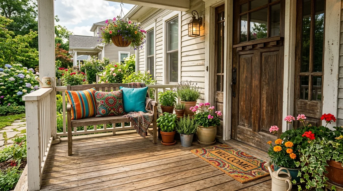 Porch With Colorful Cushions